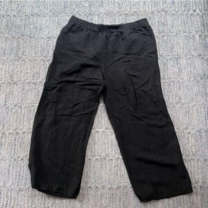 H&M Linen Blend Black Pant Size XL
